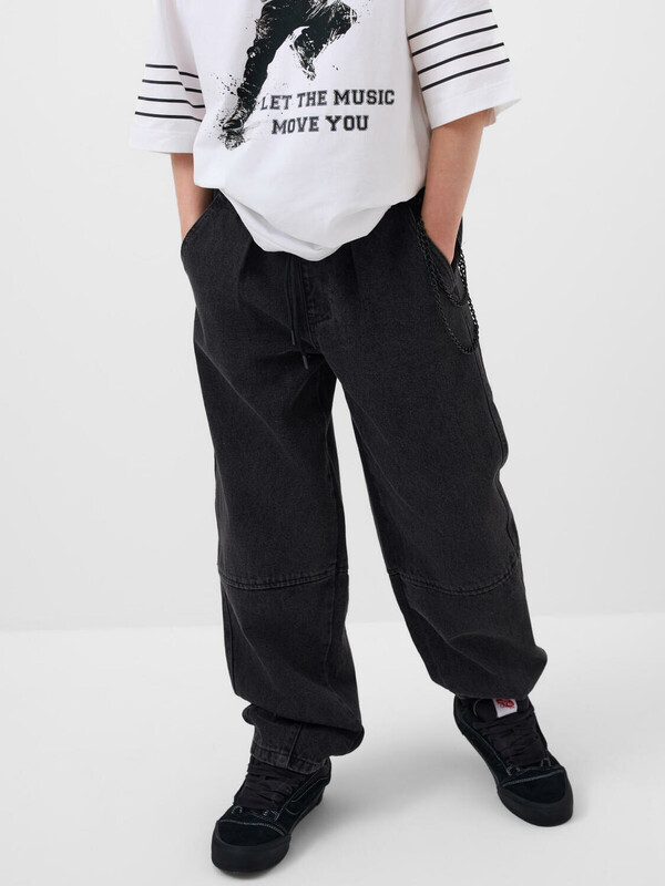 Брюки текстильные джинсовые для мальчиков