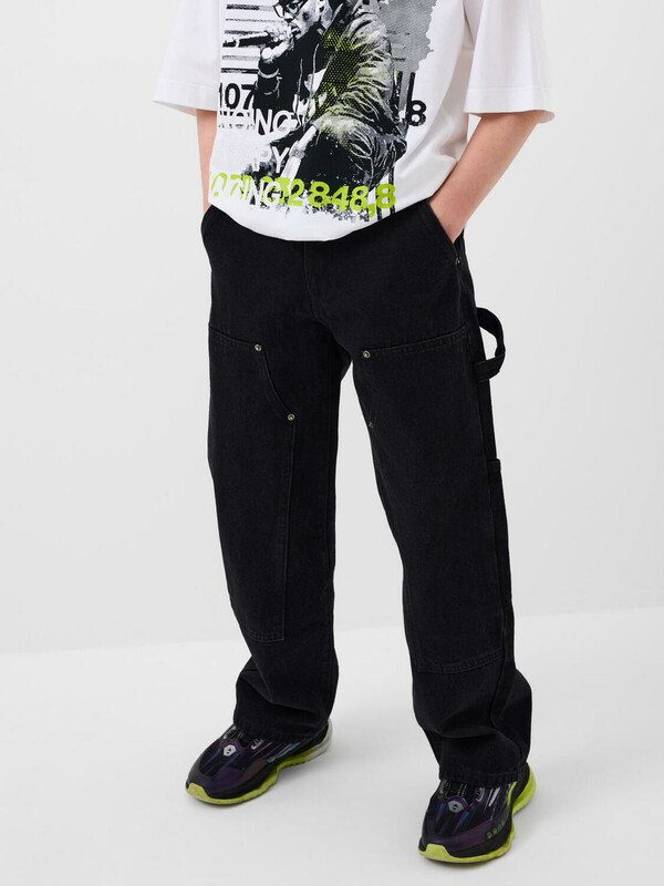 Брюки текстильные джинсовые для мальчиков