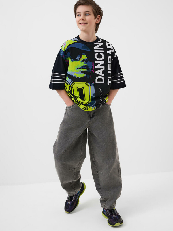 Брюки текстильные джинсовые для мальчиков