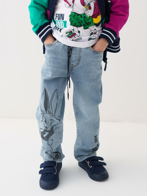 Брюки текстильные джинсовые для мальчиков