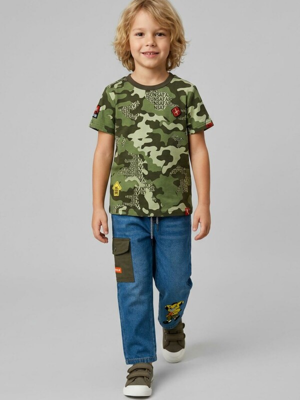 Брюки текстильные джинсовые для мальчиков