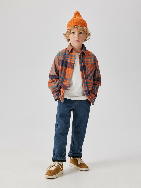 Брюки джинсовые (утепленные) детские для мальчиков Onor