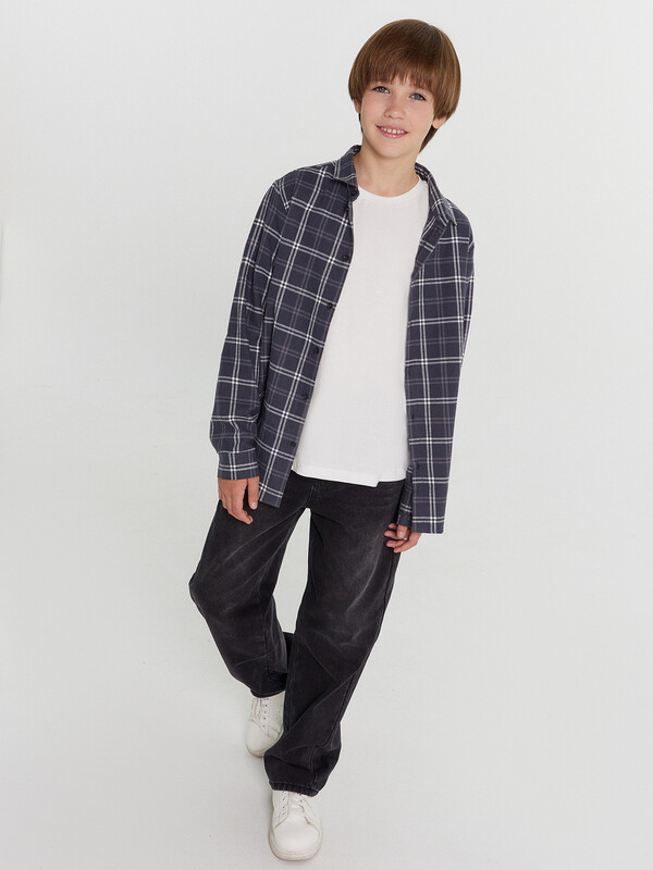 БРЮКИ ДЖИНСОВЫЕ ДЛЯ МАЛЬЧИКОВ 2024-DTB1301-1