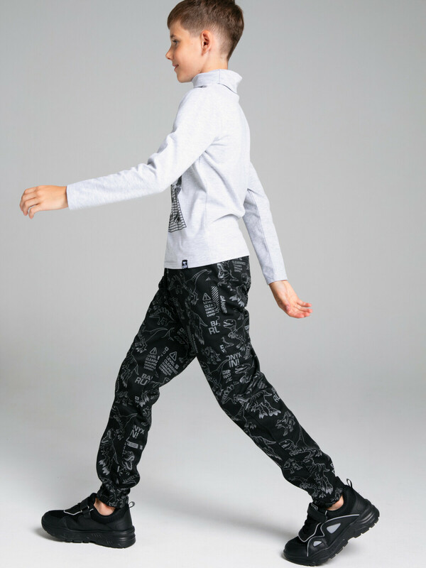 Брюки текстильные джинсовые утепленные флисом для мальчиков