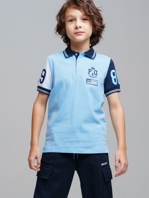 Джемпер трикотажный с воротником поло для мальчиков