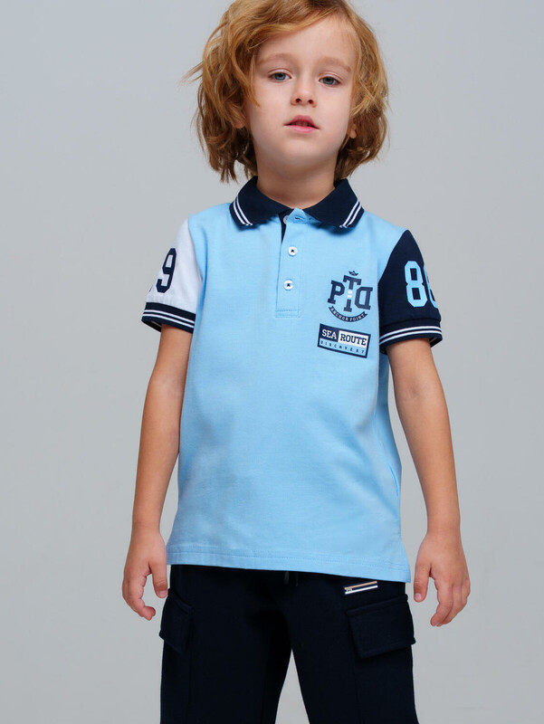 Джемпер трикотажный с воротником поло для мальчиков