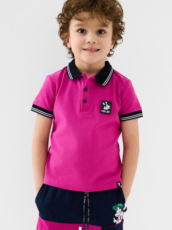 Джемпер трикотажный с воротником поло для мальчиков