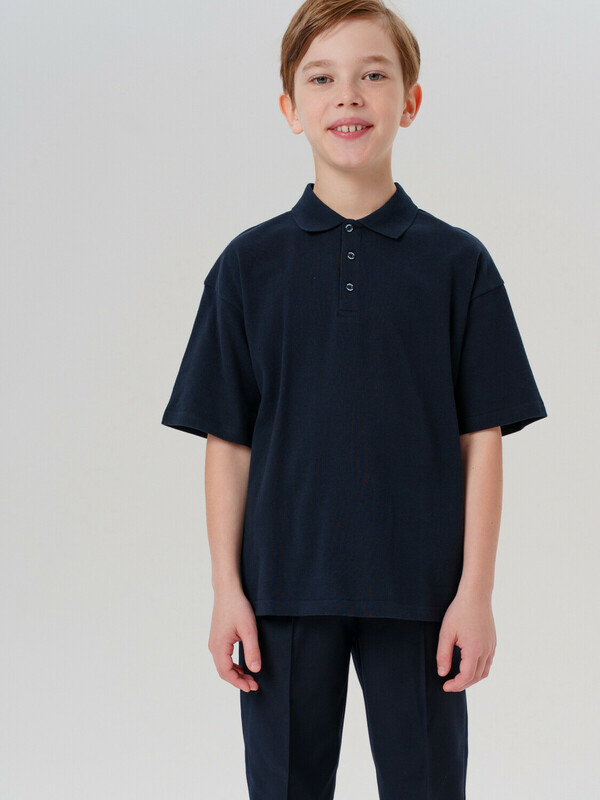 Джемпер трикотажный с воротником поло для мальчиков