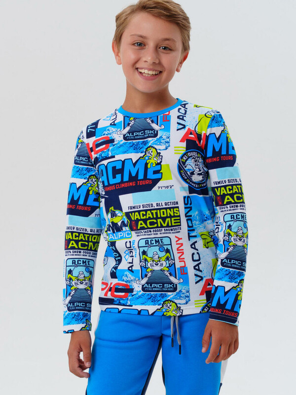 Фуфайка трикотажная для мальчиков (футболка с длинными рукавами)