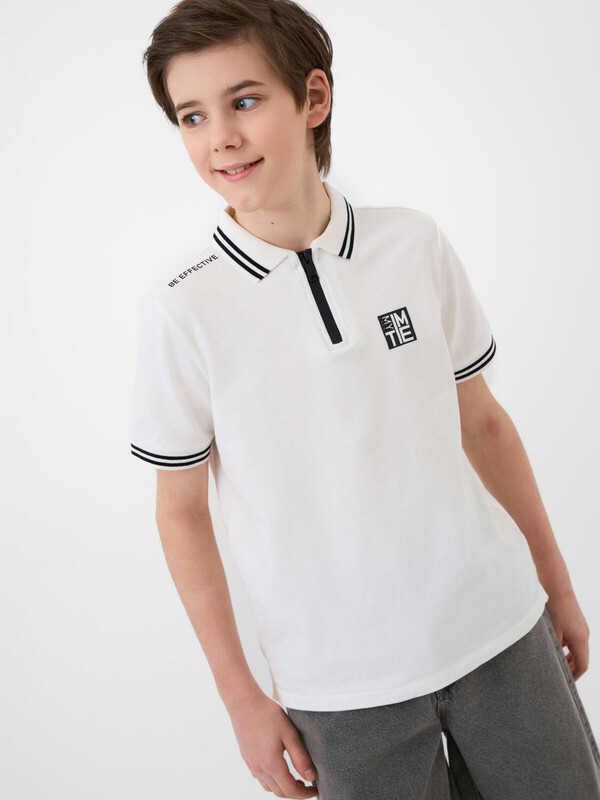 Джемпер трикотажный с воротником поло для мальчиков