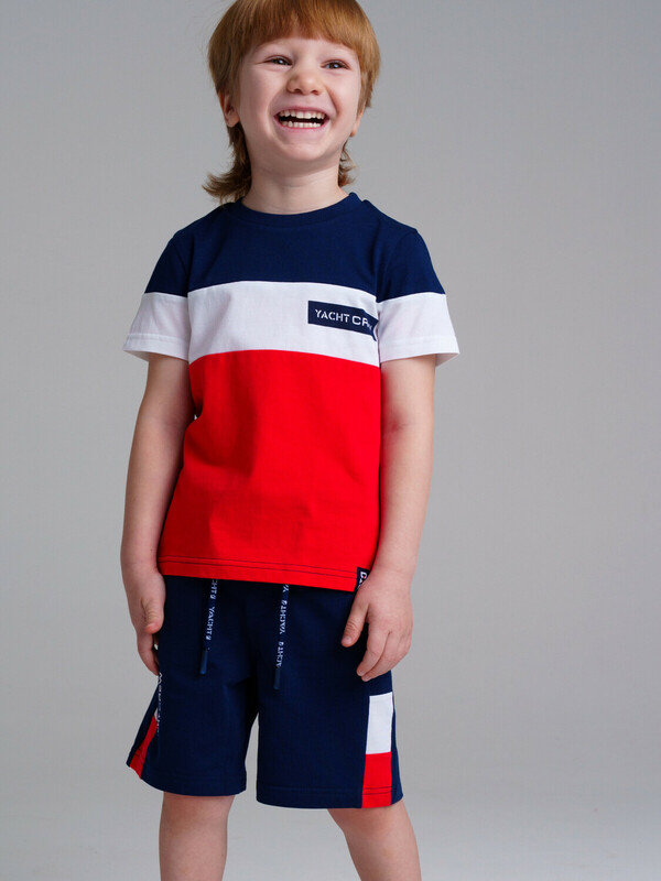 Комплект трикотажный для мальчиков: фуфайка (футболка), шорты