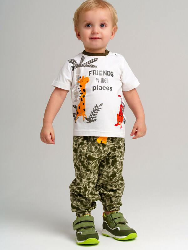 Комплект детский трикотажный для мальчиков: фуфайка (футболка), брюки