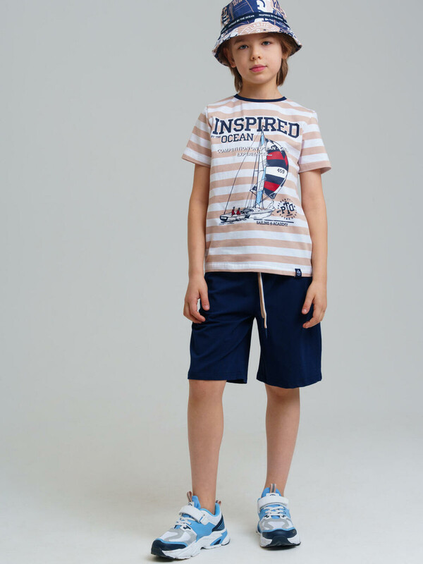 Комплект трикотажный для мальчиков: фуфайка (футболка), шорты