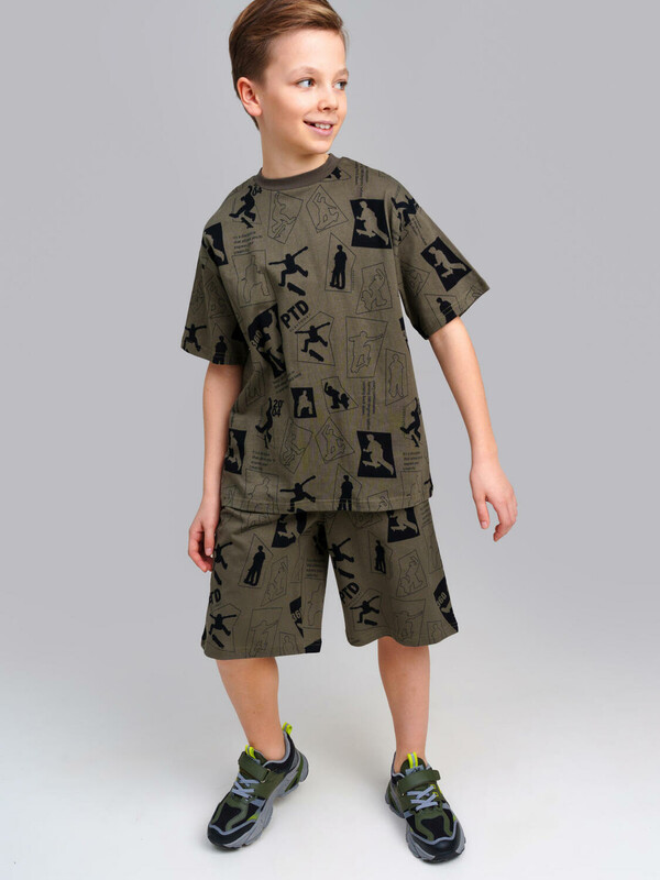 Комплект трикотажный для мальчиков: фуфайка (футболка), шорты