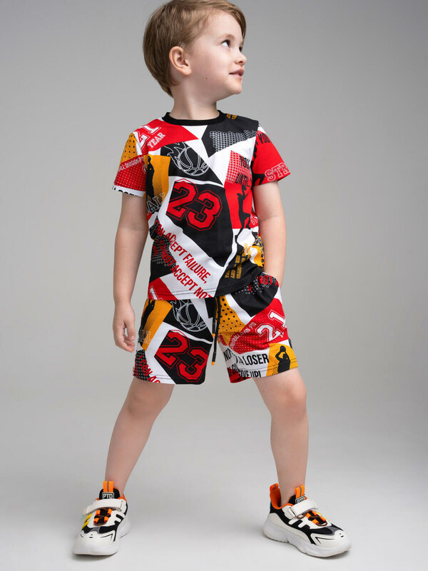 Комплект трикотажный для мальчиков: фуфайка (футболка), шорты