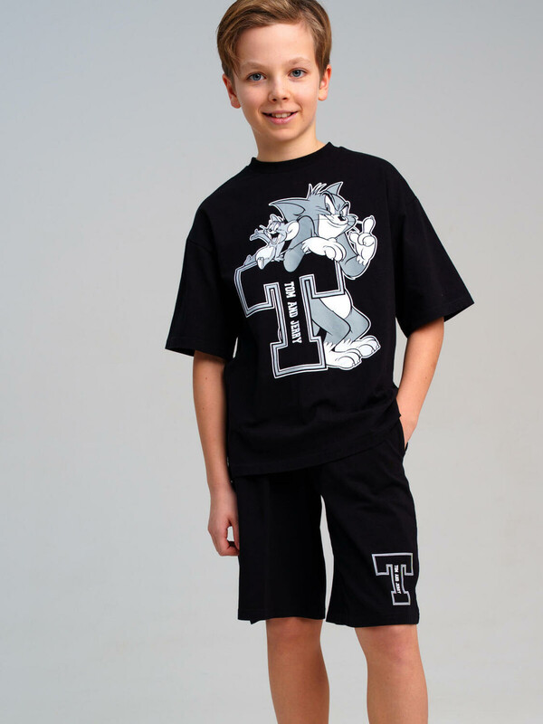 Комплект трикотажный для мальчиков: фуфайка (футболка), шорты