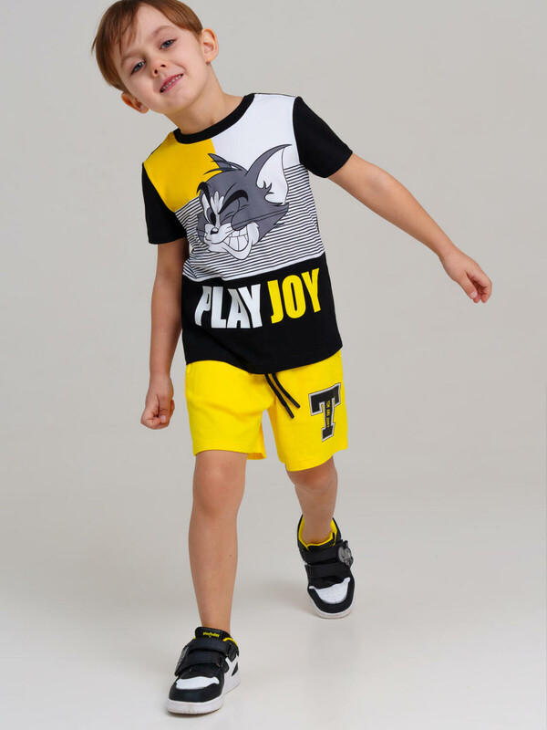 Комплект трикотажный для мальчиков: фуфайка (футболка), шорты