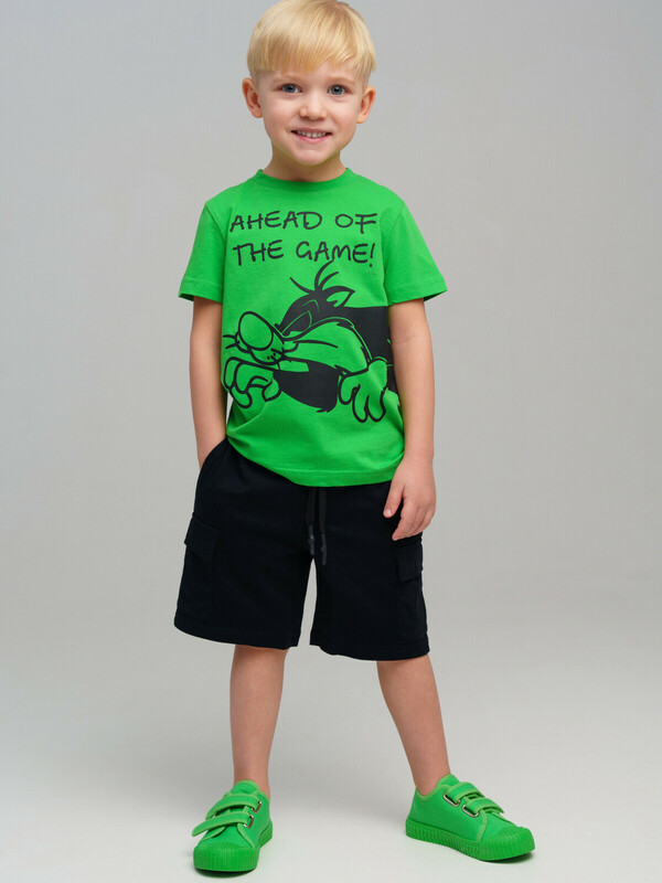 Комплект трикотажный для мальчиков: фуфайка (футболка), шорты