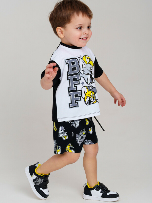 Комплект детский трикотажный для мальчиков: фуфайка (футболка), шорты