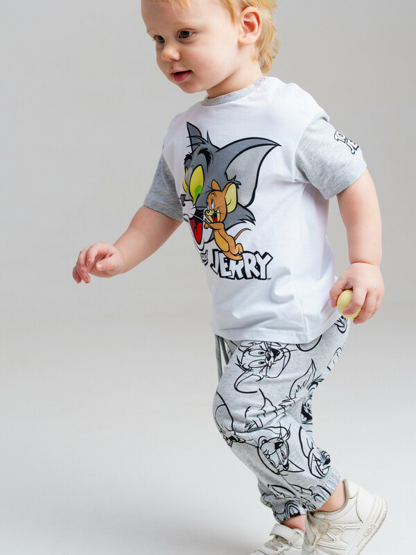 Комплект детский трикотажный для мальчиков: фуфайка (футболка), брюки