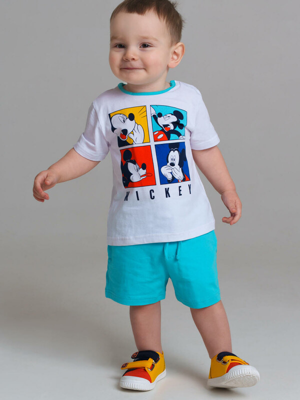 Комплект детский трикотажный для мальчиков: фуфайка (футболка), шорты