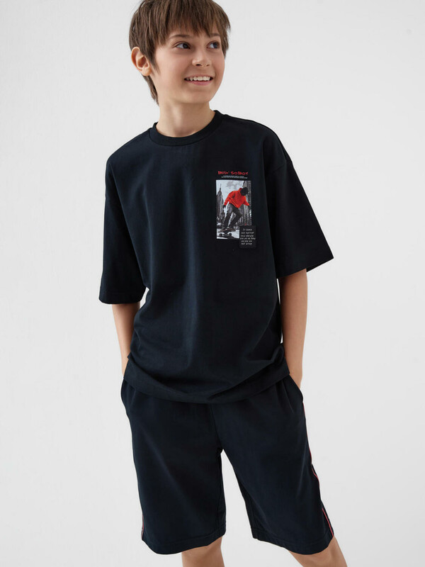 Комплект трикотажный для мальчиков: фуфайка (футболка), шорты