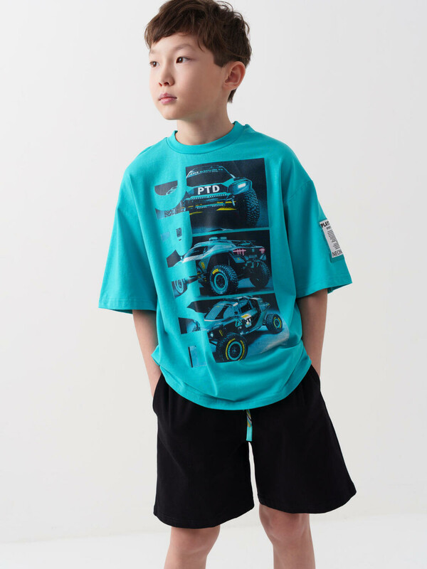 Комплект трикотажный для мальчиков: фуфайка (футболка), шорты