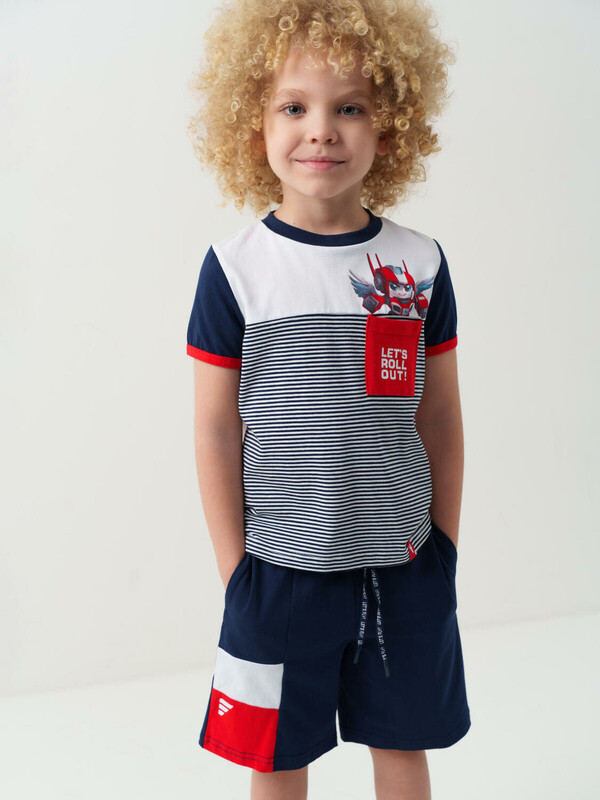 Комплект трикотажный для мальчиков: фуфайка (футболка), шорты