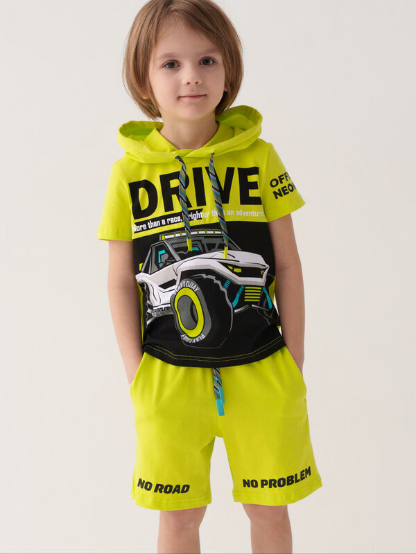 Комплект трикотажный для мальчиков: фуфайка (футболка), шорты