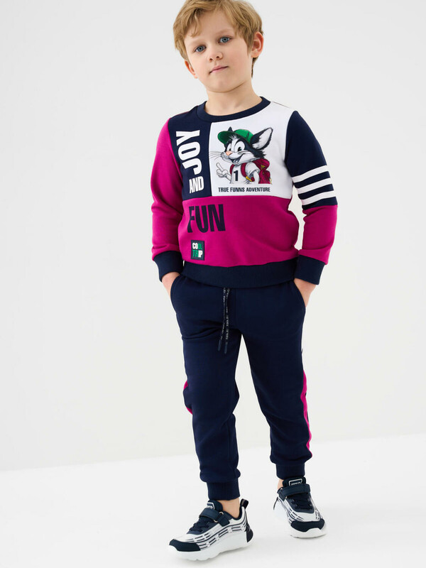 Комплект текстильный для мальчиков: брюки, толстовка