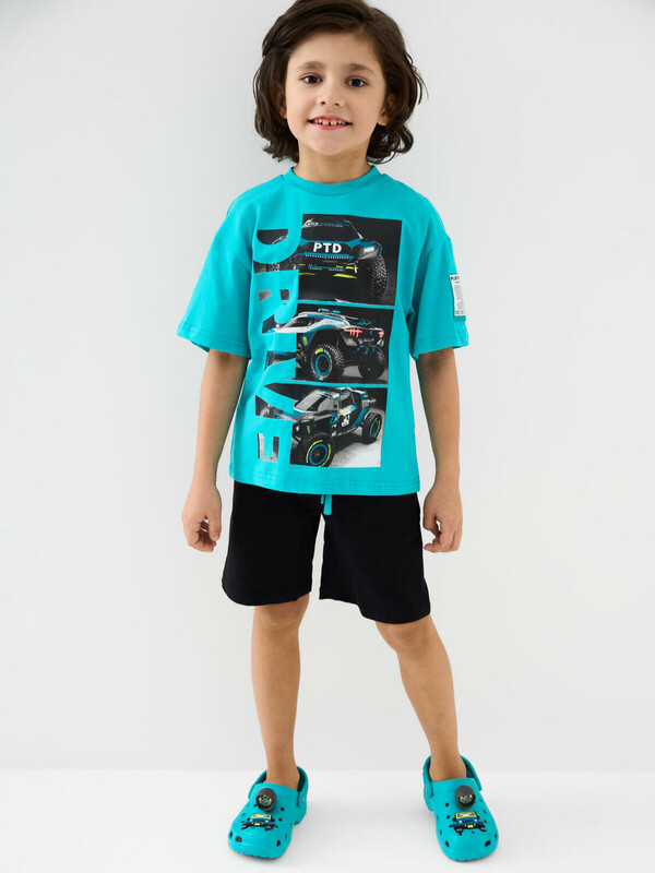 Комплект трикотажный для мальчиков: фуфайка (футболка), шорты