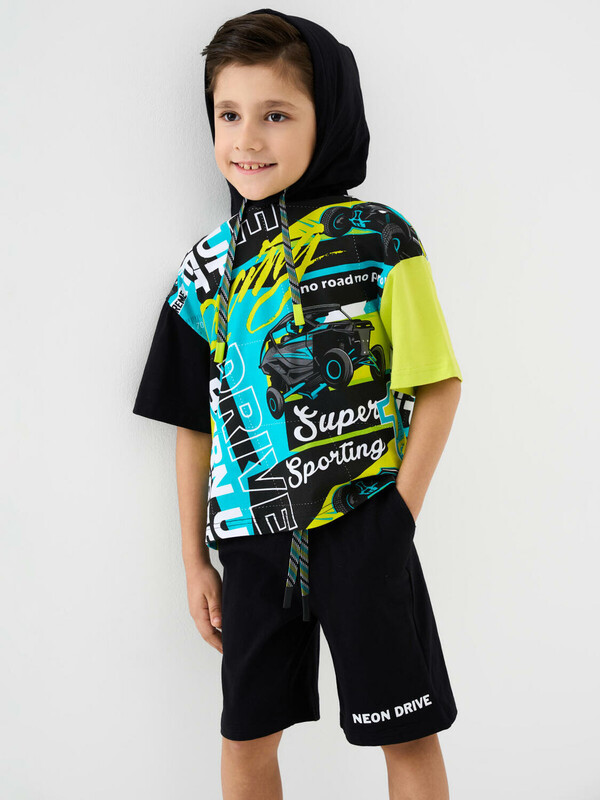 Комплект трикотажный для мальчиков: фуфайка (футболка), шорты