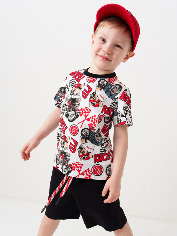 Комплект трикотажный для мальчиков: фуфайка (футболка), шорты