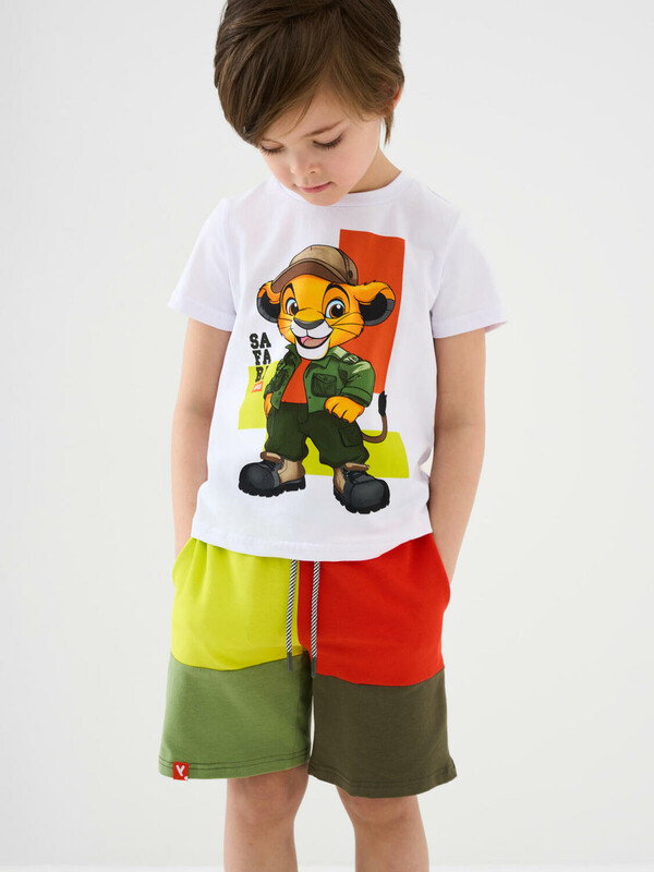 Комплект трикотажный для мальчиков: фуфайка (футболка), шорты