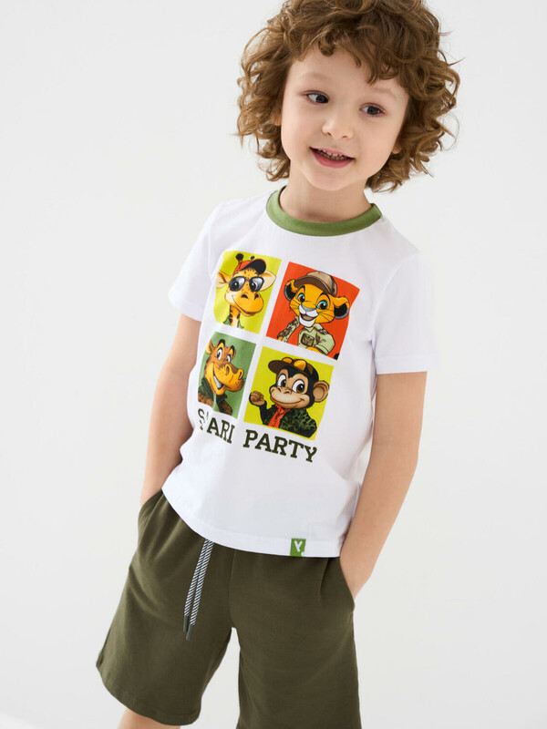 Комплект трикотажный для мальчиков: фуфайка (футболка), шорты