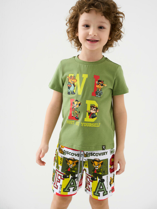 Комплект трикотажный для мальчиков: фуфайка (футболка), шорты