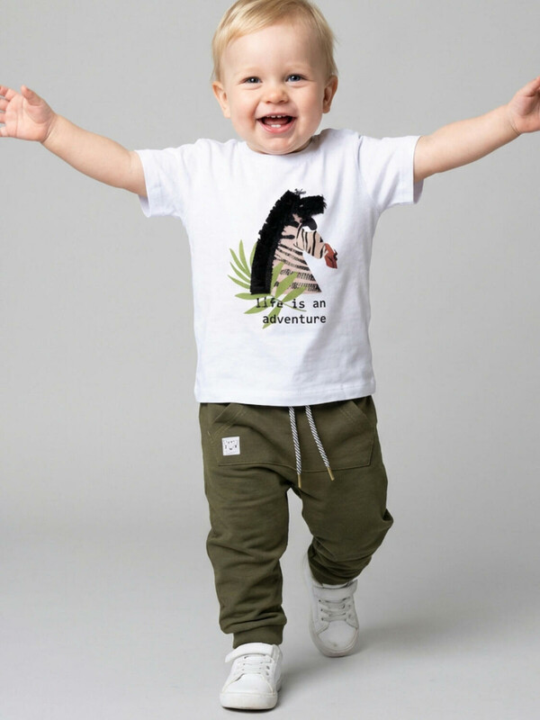 Комплект детский трикотажный для мальчиков: джемпер (футболка), брюки