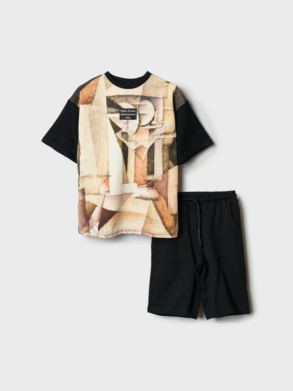 Комплект трикотажный для мальчиков: джемпер (футболка), шорты