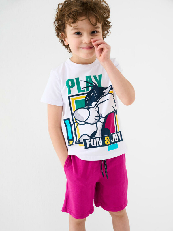 Комплект трикотажный для мальчиков: фуфайка (футболка), шорты