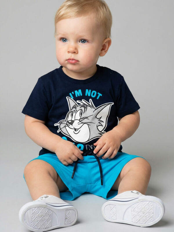 Комплект детский трикотажный для мальчиков: джемпер (футболка), шорты