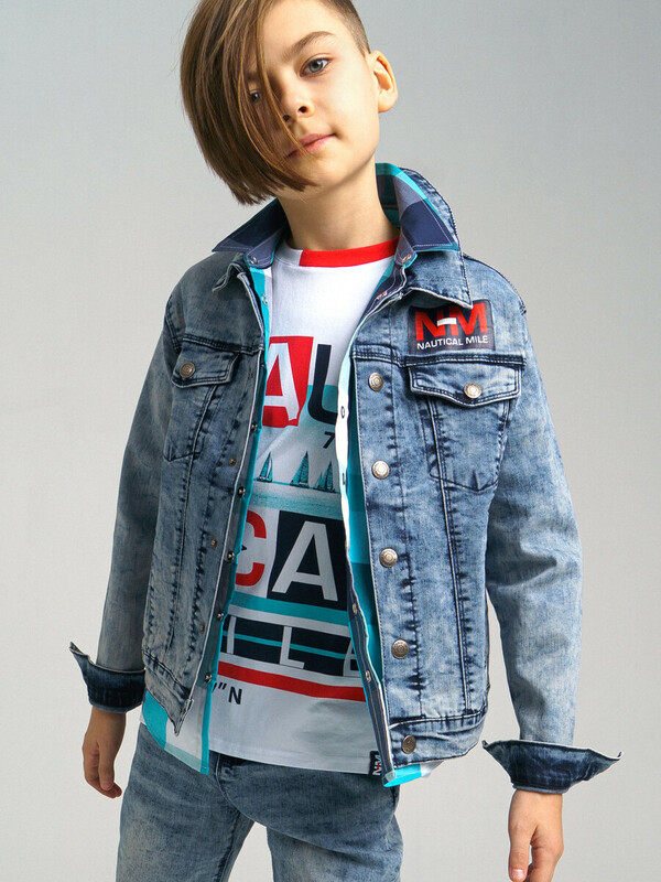 Куртка текстильная джинсовая для мальчиков