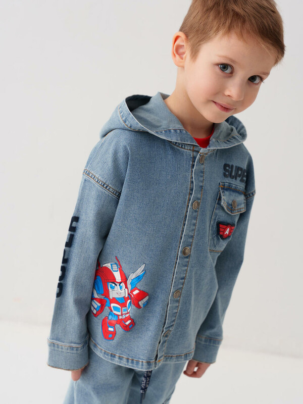 Куртка текстильная джинсовая для мальчиков