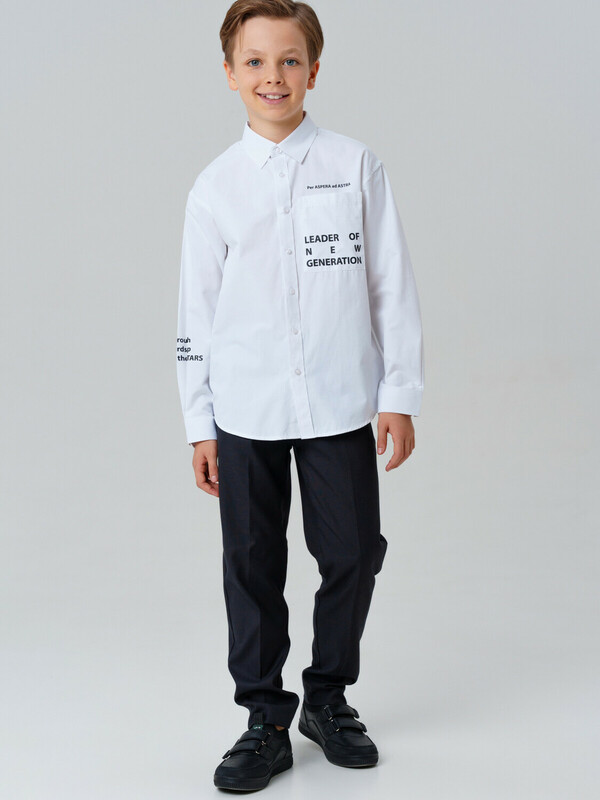 Рубашка текстильная для мальчиков (oversize fit)