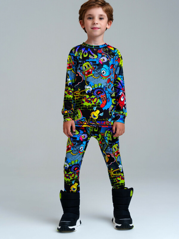 Термокомплект трикотажный для мальчиков: брюки, толстовка