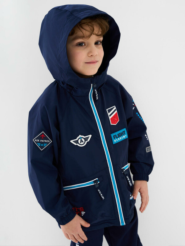 Куртка текстильная с полиуретановым покрытием для мальчиков (ветровка)