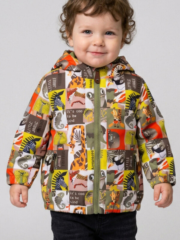 Куртка детская текстильная с полиуретановым покрытием для мальчиков (ветровка)