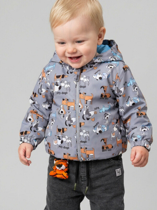 Куртка детская текстильная с полиуретановым покрытием для мальчиков (ветровка)