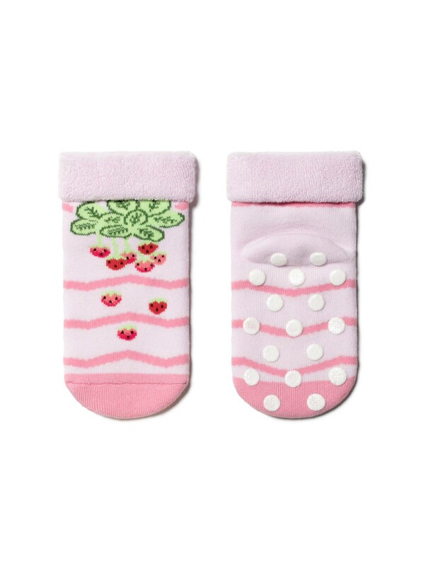 Антискользящие Conte-kids SOF-TIKI Махровые носки с отворотом и антискользящей стопой