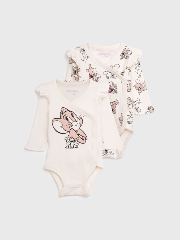 Боди детское трикотажное для девочек, 2 шт в комплекте