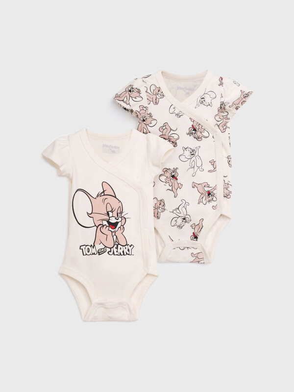 Боди детское трикотажное для девочек, 2 шт в комплекте